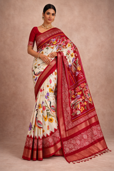 Pure Tussar Silk Saree
